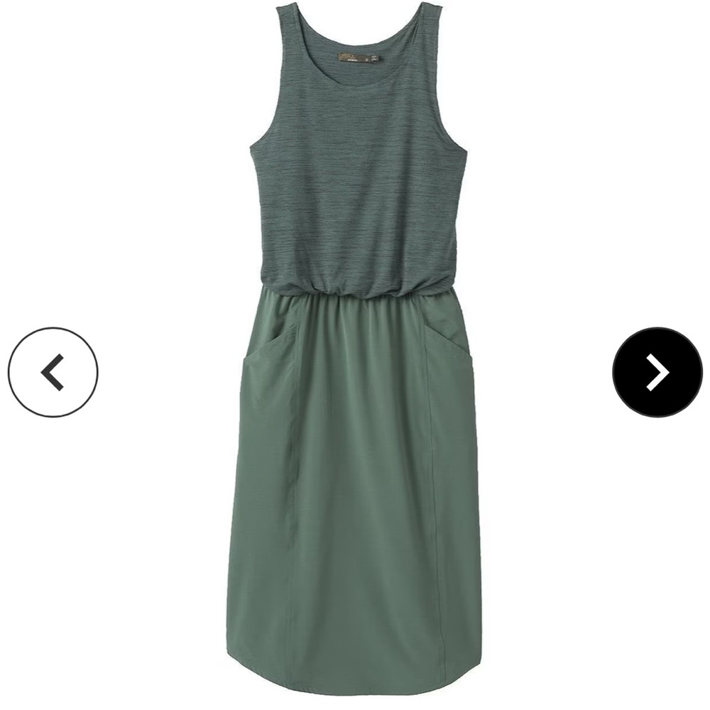 Prana Green Sleeveless Sundress for Casual Occasions